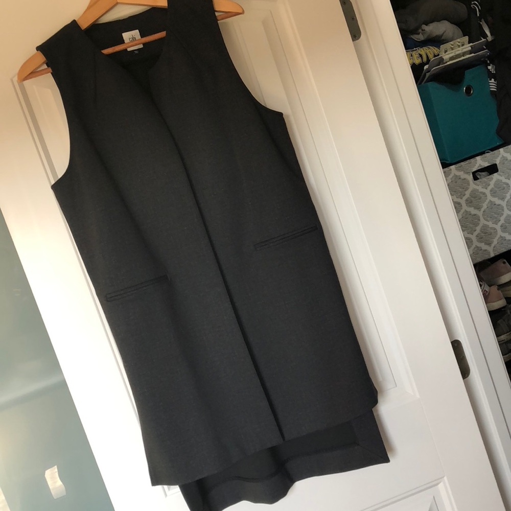 A full length black vest